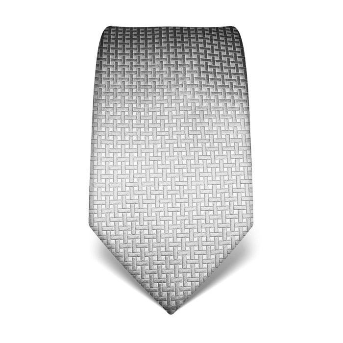 Краватка чоловіча Vincenzo Boretti, шовк, картатий візерунок, 8 см, сіра - для костюма та сорочки, діловий стиль, весілля