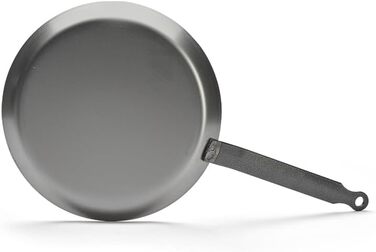 Млинцева сковорода de Buyer Carbone Plus, важка сталь, 24 см, срібляста