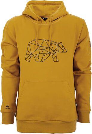 Чоловіча толстовка FORSBERG Pettarson з ведмежим логотипом | Скандинавський стиль | Коллекція на всі сезони | Для відпочинку, роботи, активного відпочинку | Жовтий