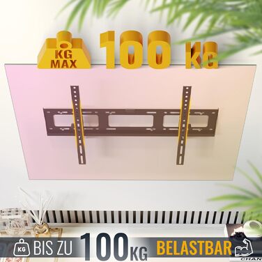 Настінне кріплення для телевізора RICOO R07 40-100 дюймів, до 100 кг, VESA 200x200 - 600x400, похиле