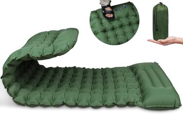 Каремат туристичний самонадувний Isomatte, Ultraleicht, з подушкою, для кемпінгу, трекінгу, відпочинку на природі та подорожей