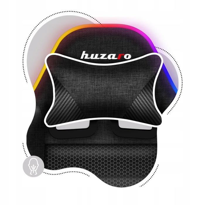 Ігрове крісло Huzaro Ranger 6.0 RGB, сітка, чорне