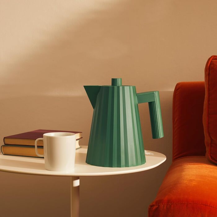 Alessi Plissé Electric Kettle - Green Thermoplastic Design Kettle, 2400W, 1.0L, European Plug