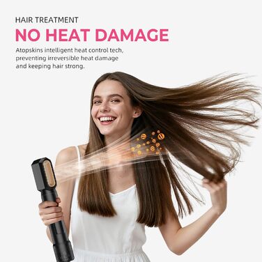 Набір для укладки волосся Pro Hairstyler 6 в 1: фен-щітка, плойка, іонізація, 1000W, чорний