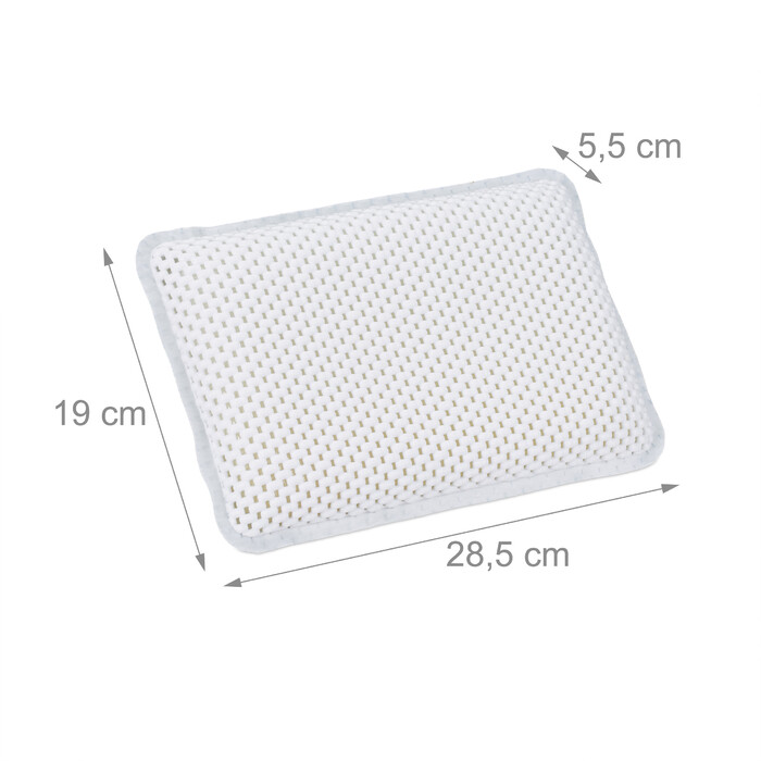 Relaxdays Bath Pillow with Suction Cups