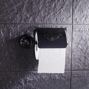 Тримач туалетного паперу вінтажний з латуні з кришкою, настінний, для ванної кімнати, бронзовий (олійна обробка)