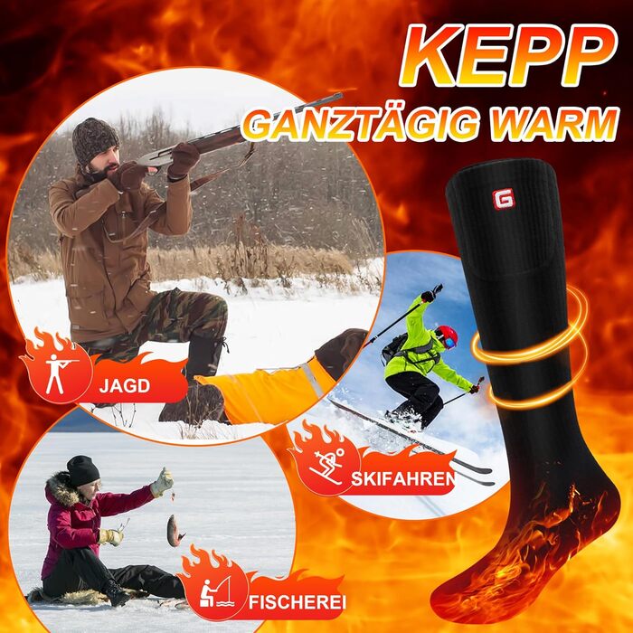 Спортивні грілки для ніг Svpro з підігрівом, акумуляторні, для чоловіків та жінок, чорні. Ідеально для кемпінгу та полювання.