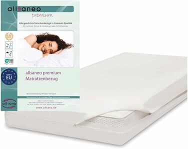 allsaneo Premium Allergy Cover 90x200x16 cm | Allergy Cover Extra Soft and Light | Anti-Mite Encasing | Dust Mite Protection | Allergen-Tight Intermediate Cover | TÜV Tested