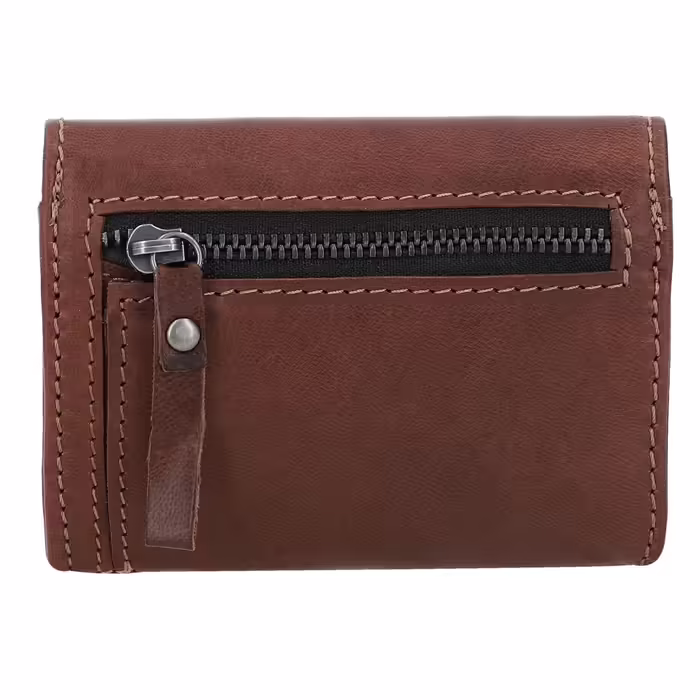 Gusti Tabaktasche Leather - Lutz Spinning Wheel Tobacco Pouch Fine Cut Pouch Brown Leather