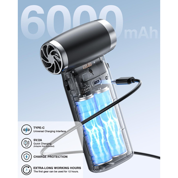 Портативний міні-пилосос для електроніки Air Duster: потужний повітряний пилосос для очищення комп'ютерів, клавіатур та авто