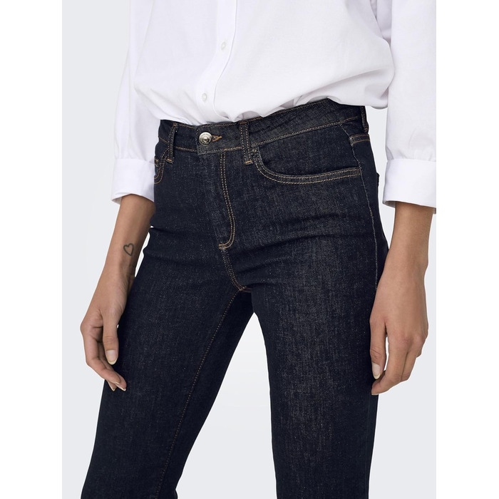 Джинси жіночі кльош ONLBLUSH, середньої посадки, розмір XL/30L, темно-синій денім