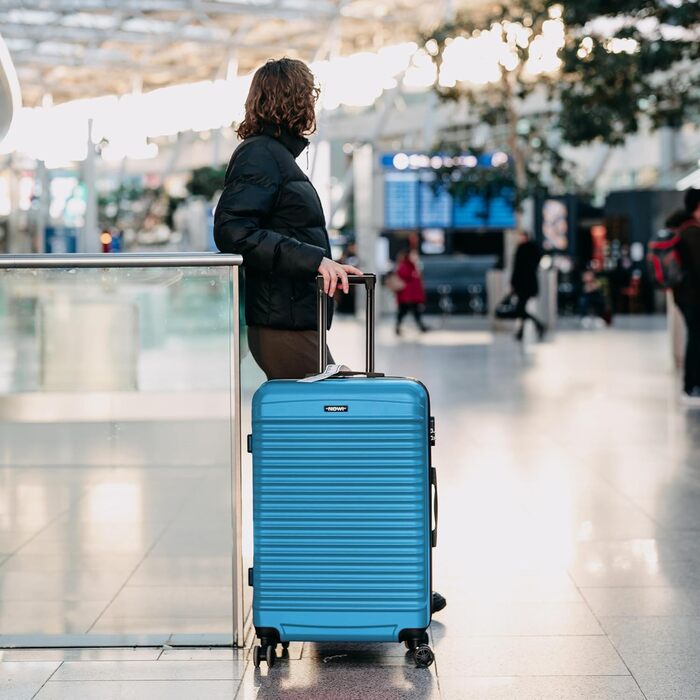 NOWI® Валіза Koffer Klein: 55x40x20 см, 34 л, ручна, для Ryanair, Lufthansa, 55x40x20, металік зелений