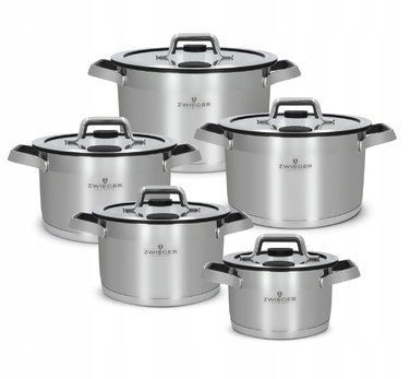 Набір каструль Klassiker PRO Black Zwieger, 10 предметів