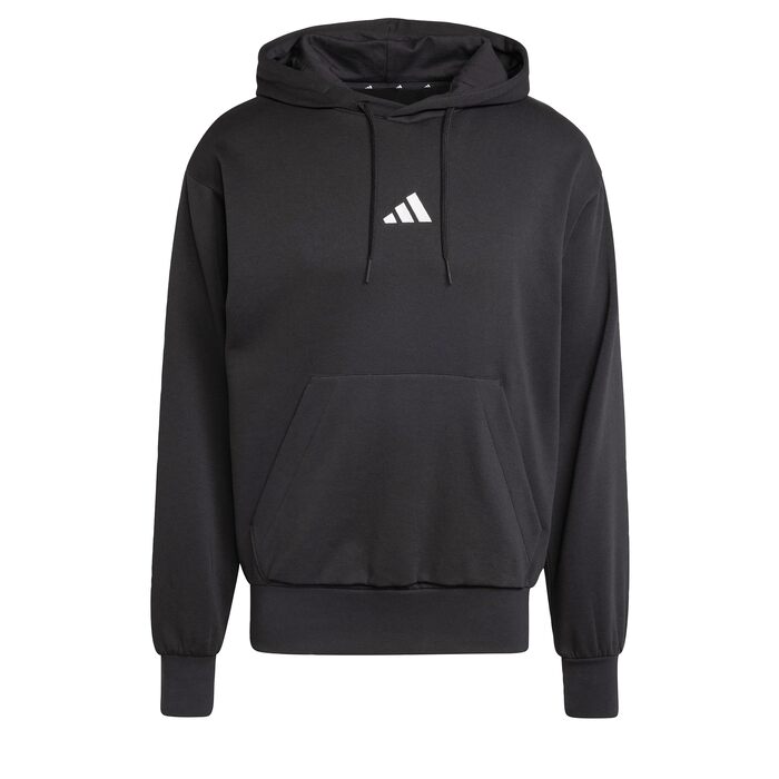 Чоловіча худі adidas Performance Feelcozy чорного кольору з білим логотипом