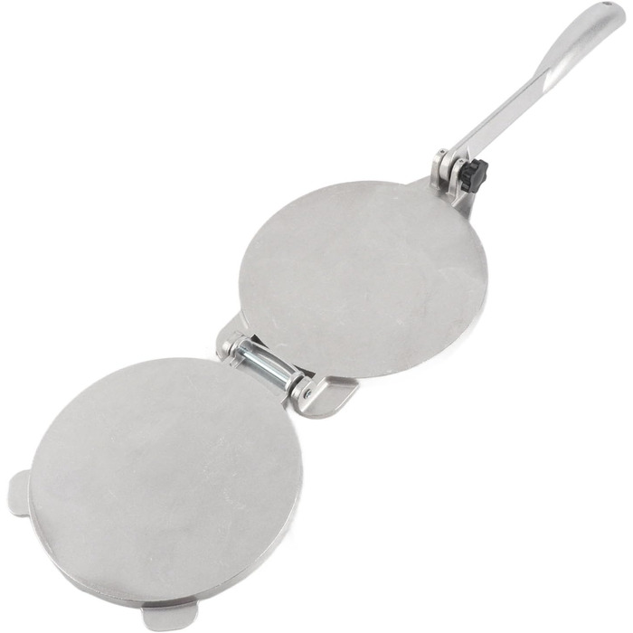 Пресс для тортилій з алюмінію, ручний, для тако, патаконів, роті, піци (16 см, срібний)