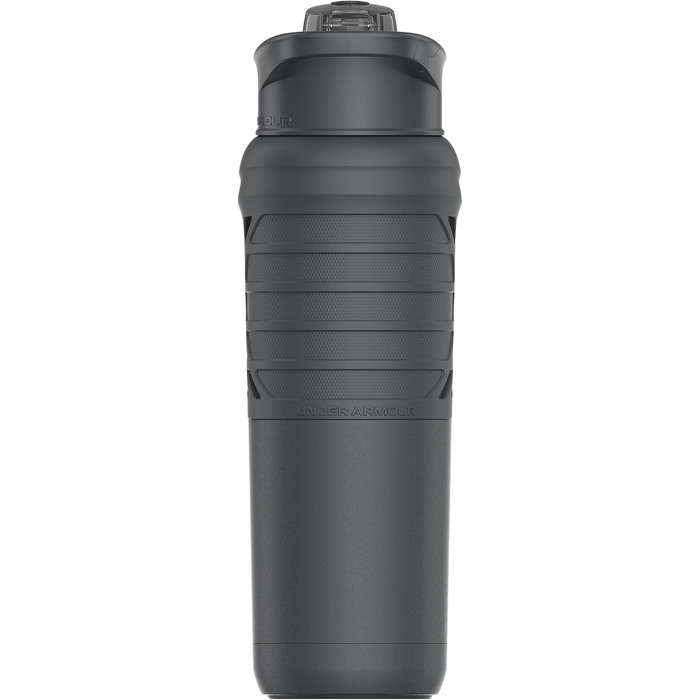 Under Armour Stainless Steel Water Bottle, Insulated, Carabiner Clip, Leakproof, for Kids and Adults, All Sports, Gym, 680 ml (710 ml, Slate Gray)