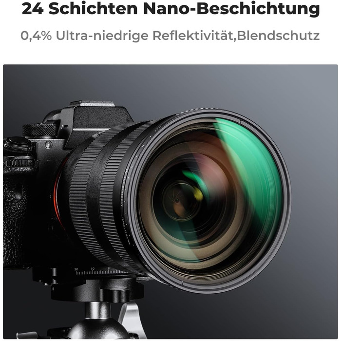 Фільтр ND K&F Concept Variabler 67mm ND3-ND1000 (змінний, 1.5-10 ступенів затемнення, Nano-Dazzle)