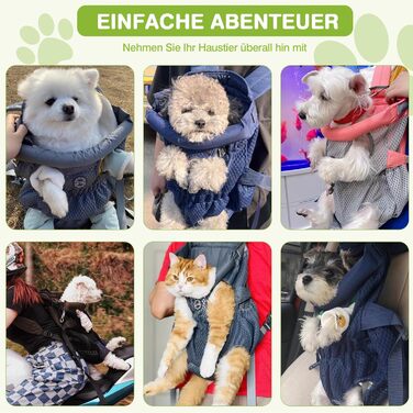 Рюкзак для собак Allsopets - легкий, дихаючий, зручний, з безпечною лінійкою, для подорожей, прогулянок на природі (оливковий, M)