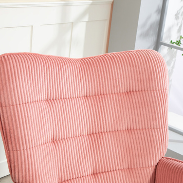 HOMCOM Rocking Chair, Rocking Armchair with Rope Look, Armrests, Armchair with Wooden Skids, Relaxing Chair for Living Room, Bedroom, Pink | Aosom