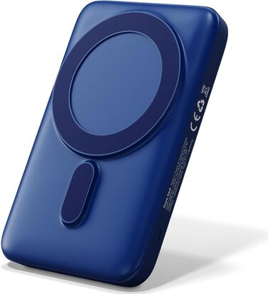 Портативний зарядний пристрій Powerbank Mini 9000mAh з USB-C, швидкою зарядкою PD20W, LED-індикатором та двома виходами (USB та Type-C) - білий/блакитний