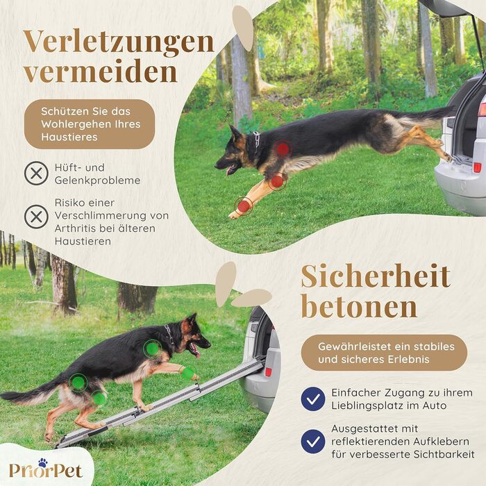 Рампа для собак у машину, складана, 90 кг, телескопічна, алюмінієва, з кліпсою, для великих собак, зелена (Shadow Gray)