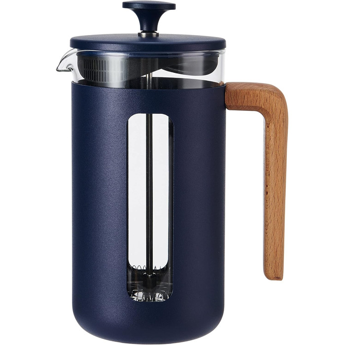Френч-прес La Cafetière Pisa 1 л, боросилікатне скло, нержавіюча сталь, для меленої кави та чаю, синій