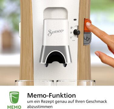PHILIPS Senseo Select Coffee Pad Machine - Intensity Plus, Memo function for 3 coffee specialties, Crema Plus, Environmentally friendly product with 37% bio-based plastic, Silk White (CSA240/05)