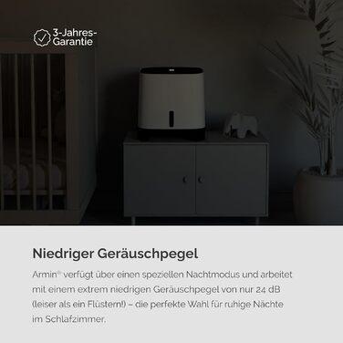 Зволожувач повітря Meaco Armin 680 мл - Вертикальний, для кімнат до 89 м², великий бак 4.7 л, для жорсткої та м'якої води, без білого нальоту