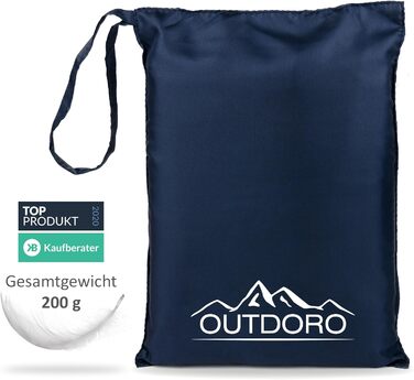 Outdoro Sleeping Bag, Ultra-Light Travel Sleeping Bag, only 230g made of Microfiber, thin & small, Liner, Travel Sheet