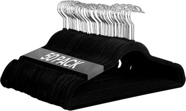 Плечики для одягу Ediesi, 50 шт., сірі, з антиковзаючим покриттям, м'які, тонкі, для штанів, сорочок, спідниць, костюмів (50 шт., сірі без плечиков)