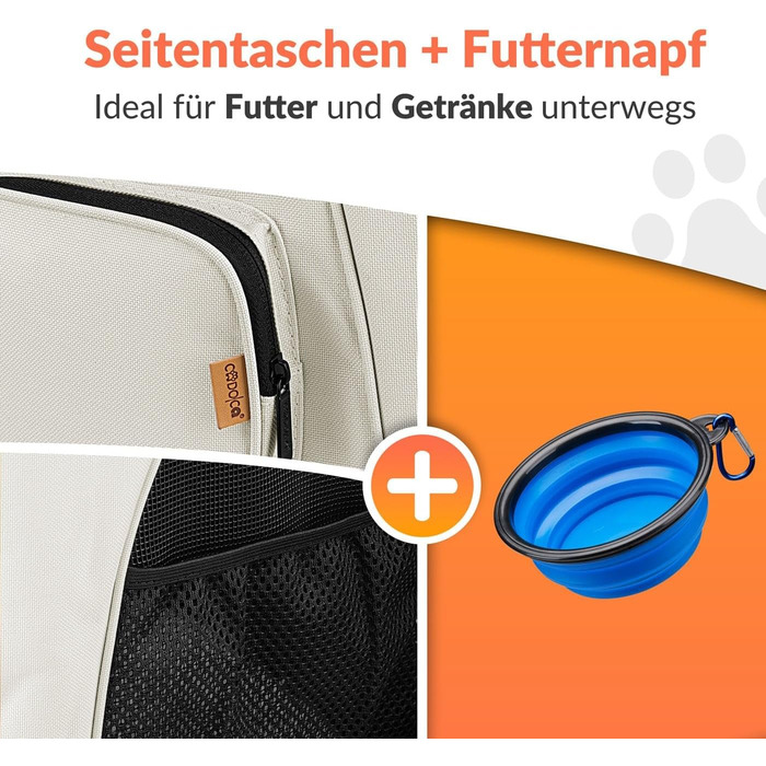 Рюкзак для тварин до 20 кг, регульовані ремені, складаний, з короткою шлейкою. Підходить для собак та котів (Бежевий)