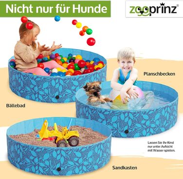 Зручний надувний басейн для собак, дітей - ZooPrintz, 120x30 см