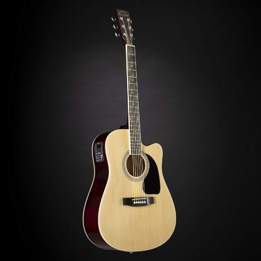 Акустична гітара Red Hill D-1-CE Dreadnought з Cutaway, електроакустична, липа, натуральний колір