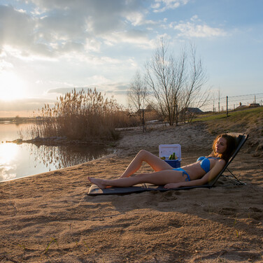 Relaxdays XXL Beach Mat with Head Pillow
