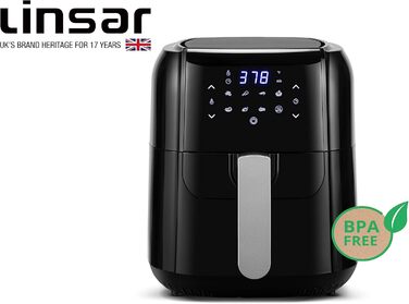 Фритюрниця Linsar з гарячим повітрям, 1.5 л, з таймером, регулюванням температури та автовимкненням, 1000 Вт