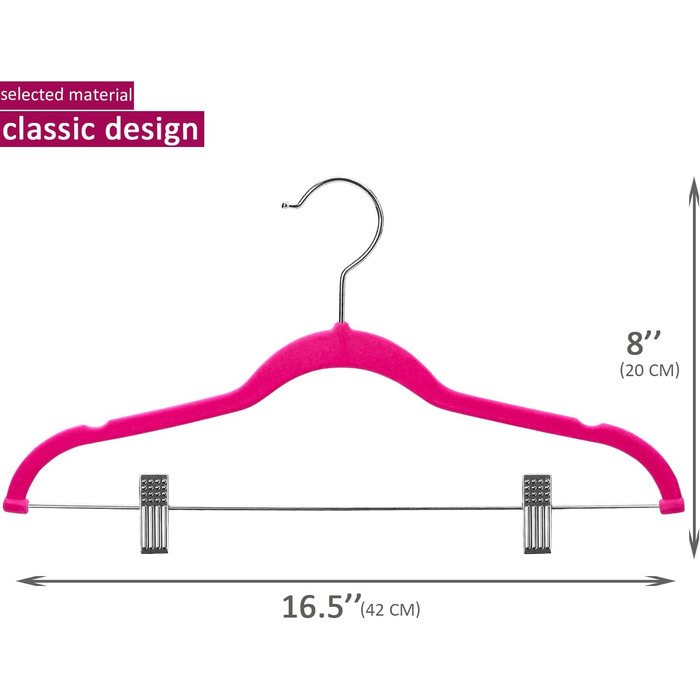 Клеїдки HOUSE DAY, 20 шт., велюрові з кліпсами, ультратонкі, антиковзні, для штанів та одягу (темно-рожевий)