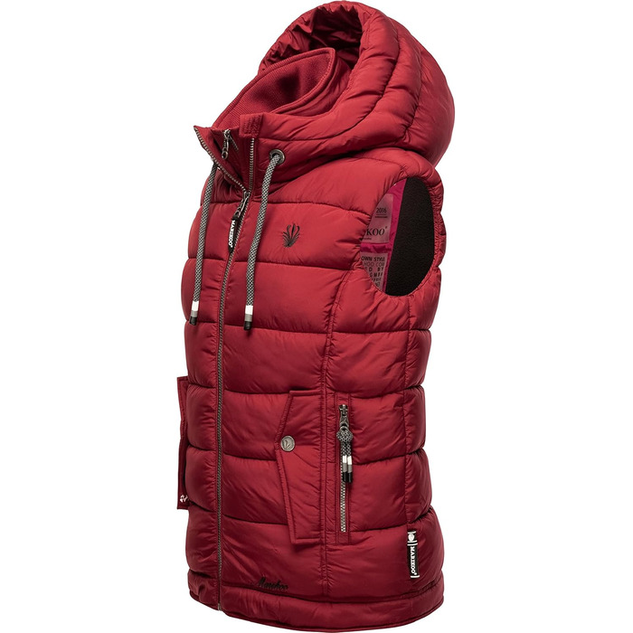 Легка перехідна жилетка ARIKOO Daen з капюшоном, стеганий жилет Taisaa XS-3XL (XS, Blood Red)