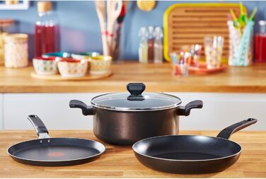 Сковорода для млинців Tefal Easy Cook & Clean 25 см, антипригарна, з індикатором нагріву, виготовлена у Франції