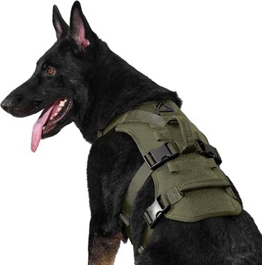 Нашийник для собак OneTigris T-Bone тактичний, зелений, регульований, для полювання, прогулянок, тренувань та активного відпочинку (M, XL:39-64кг)