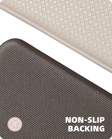 Color G Kitchen Runners 2 Pack, Washable Non-Slip Kitchen Rug, Oil-Proof and Waterproof Carpet for Kitchen, Rubber Backed Kitchen Mat for Dining Room, Kitchen, Runner Hallway (44x75CM + 44x150CM, Beige) Beige 44x75cm+44x150cm
