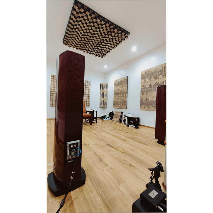 Набір акустичних диффузорів 2D для звукоізоляції та поглинання шуму, 50 x 50 см, колір Sonoma SIRIUS (150мм), 2 шт.