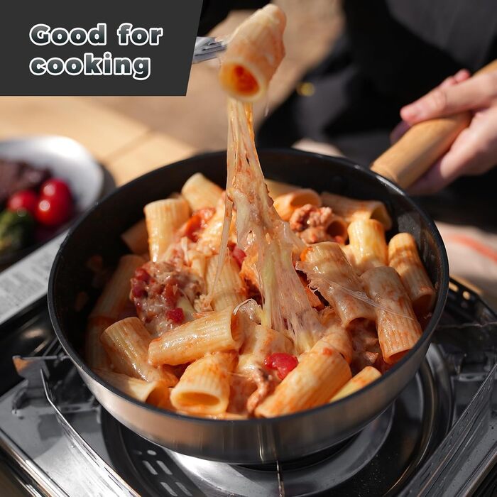 Набір посуду для кемпінгу KingCamp: нержавіюча сталь 304, для багаття, котел, каструлі, сковорода та чайник, з сумкою, для кемпінгу, відпочинку на природі, приготування їжі, пікніка на 4-6 осіб. Срібний набір посуду.