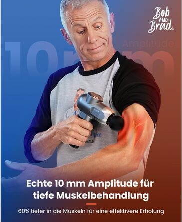 Bob & Brad C2 Deep Tissue Massage Gun - 5 Speed Muscle Massager with 5 Attachments for Home, Office, Workout, Recovery & Pain Relief - Heat & Cold Therapy Head