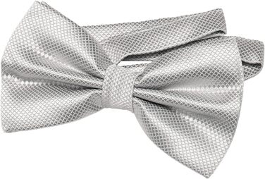 Метелик чоловічий DonDon сріблястий з нагрудною хустинкою, регульований розмір