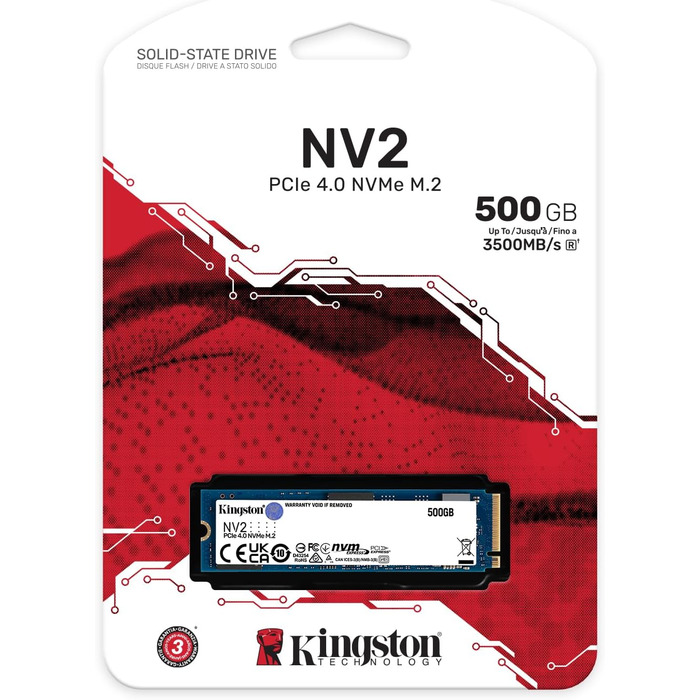 SSD Kingston NV2 1TB M.2 PCIe 4.0 (SNV2S/1000G) - Внутрішній накопичувач