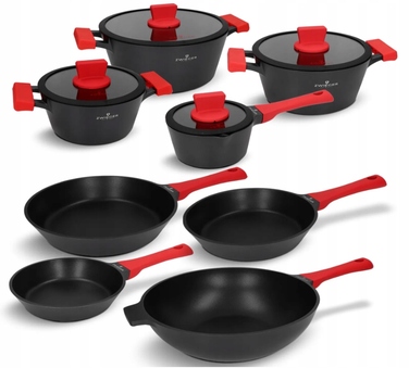 Набір кастрюль та сковорідок Obsidian Zwieger, 12 предметів