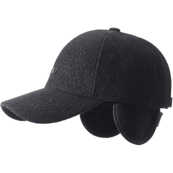 Кепка бейсболка чоловіча YAMEE зимова з відкидним навушником, тепла шапка-кепка на осінь/зиму, універсальний розмір (2245/Сірий)