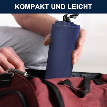 Набір рушників з мікрофібри, швидковисихаючих, 3 шт. (180x90см, 80x40см, 50x30см) для подорожей, спорту, пляжу, блакитний