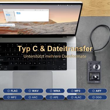 MP3 плеєр F20 з Bluetooth 5.2, DAC DSD, Hi-Res звук, 64GB карта пам'яті (до 256GB), портативний аудіоплеєр