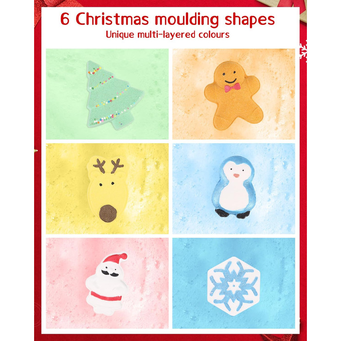 Набір прикрас для ялинки на Новий Рік, 42 шт. (Червоний, Зелений, Золотий)